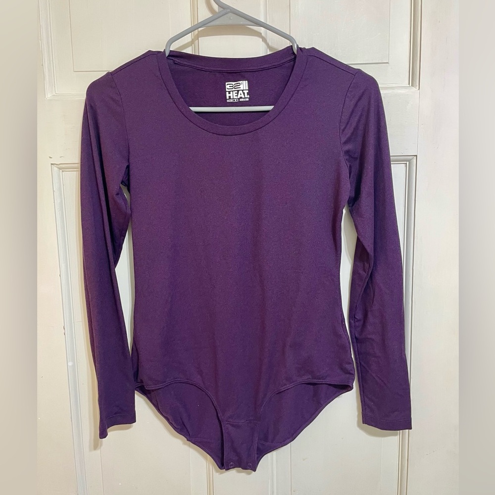 32 Degrees Heat women’s size Small purple long sleeve body suit